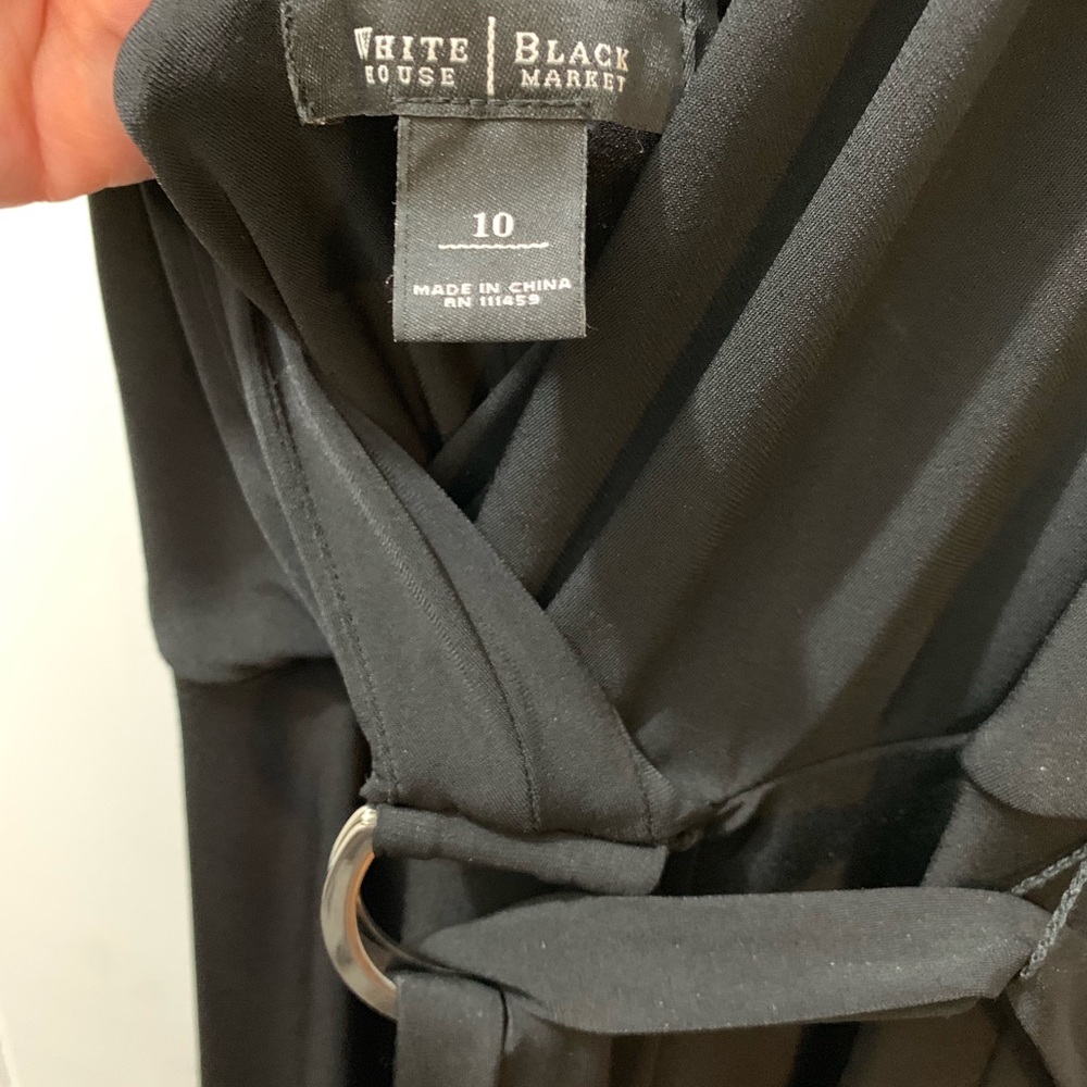 WHBM Halter Maxi Dress. Black. Cross front